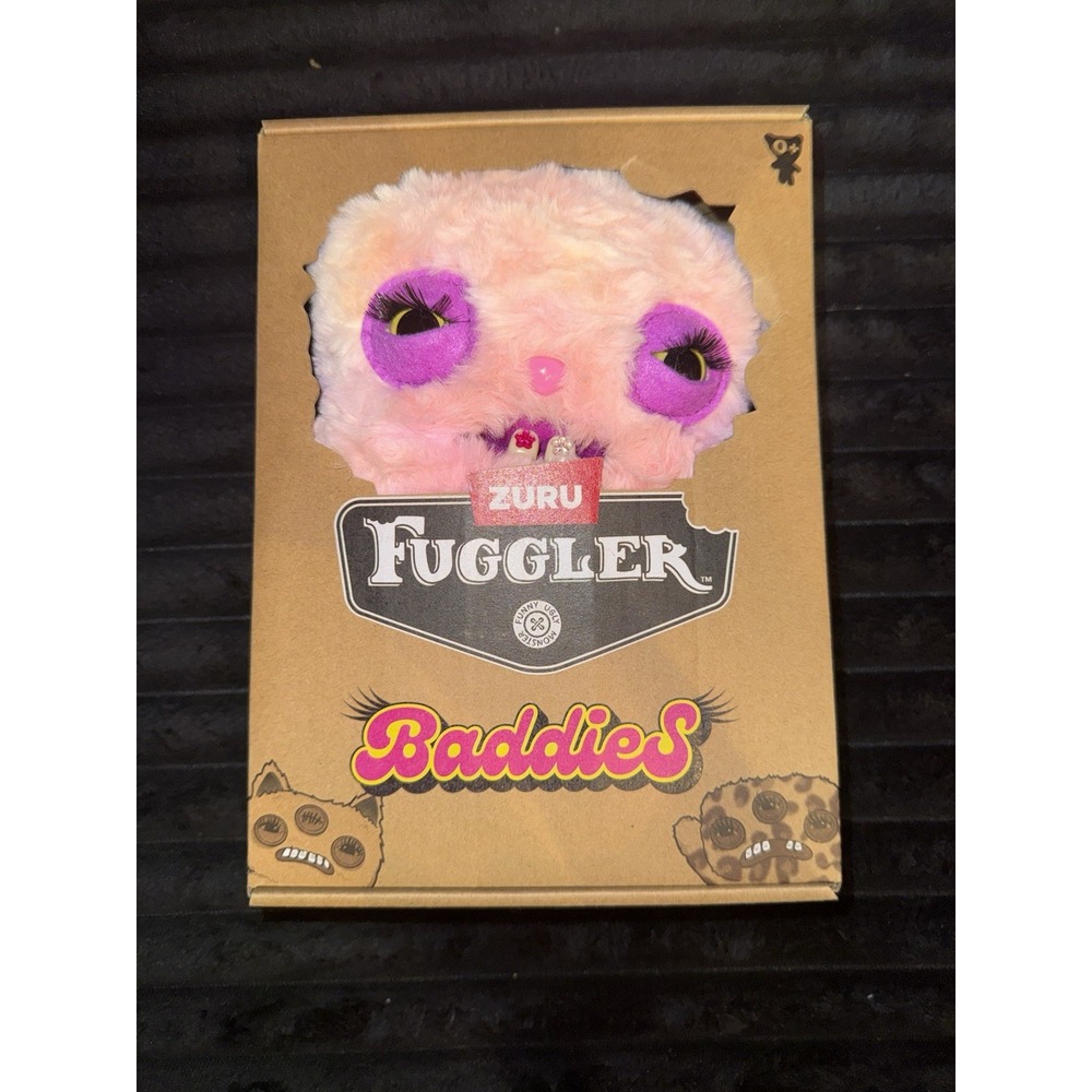 ZURU Fuggler Baddies Rabid Rabbit Funny Ugly Monster Plush Toy Pink NEW